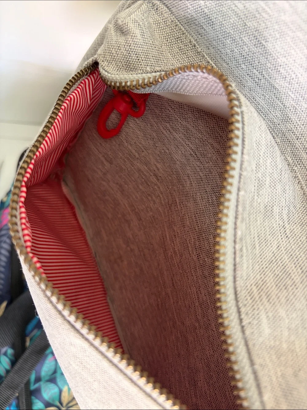 Herschel Supply Company Light Gray Backpack with Gold Zipper